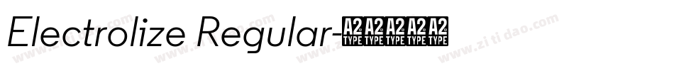 Electrolize Regular字体转换